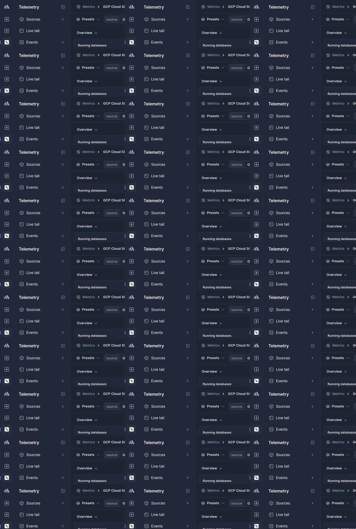 Screenshot of dashboard template