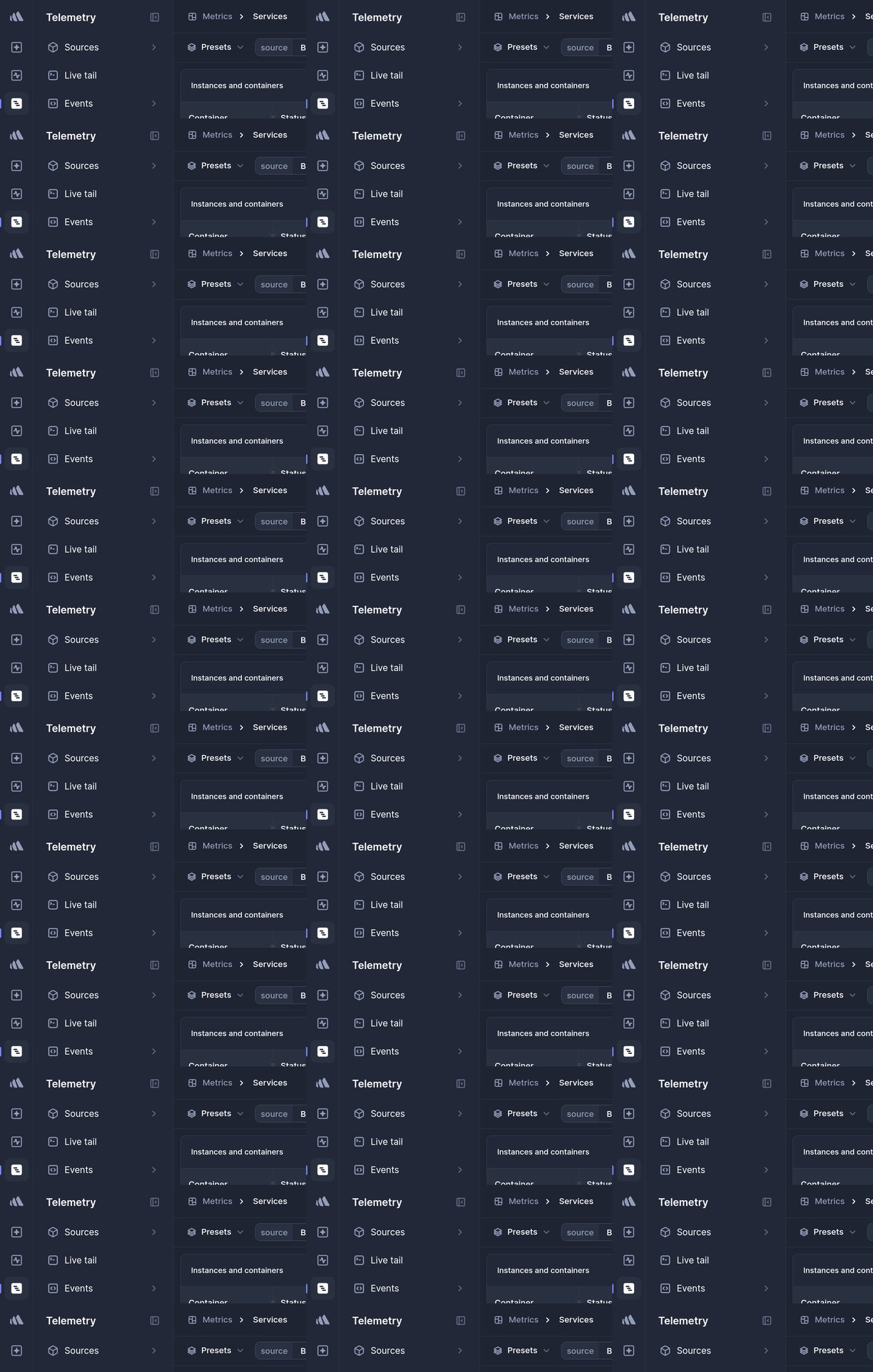 Screenshot of dashboard template