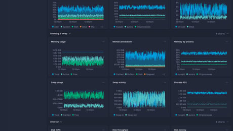 Screenshot of dashboard template