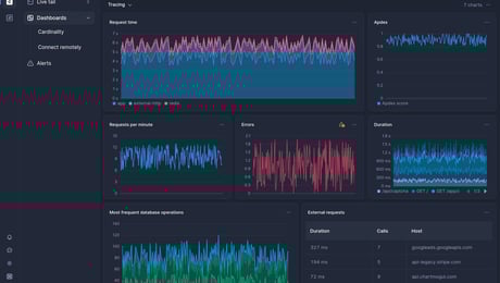 Screenshot of dashboard template