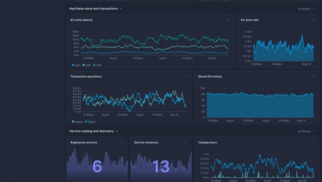 Screenshot of dashboard template