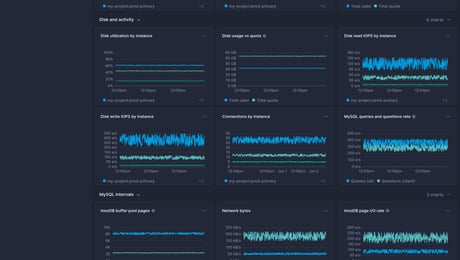 Screenshot of dashboard template