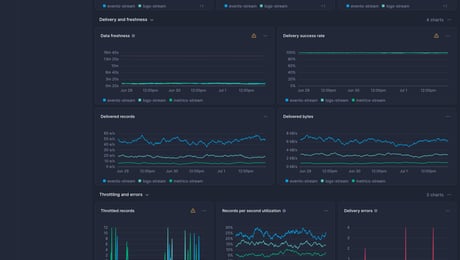 Screenshot of dashboard template