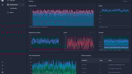 Screenshot of dashboard template