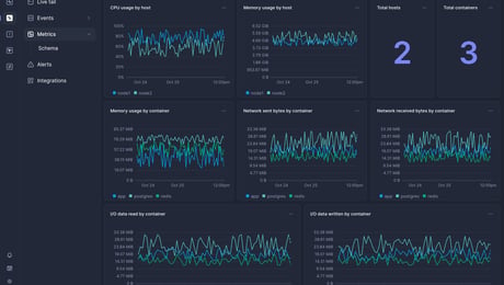 Screenshot of dashboard template
