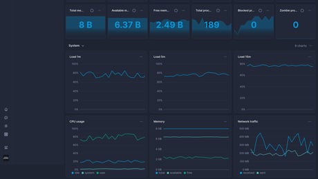 Screenshot of dashboard template