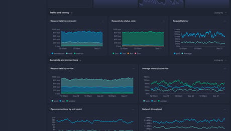 Screenshot of dashboard template