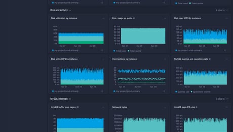 Screenshot of dashboard template