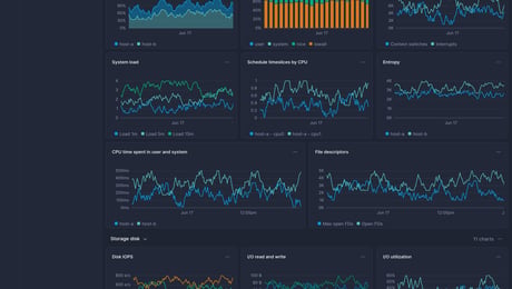 Screenshot of dashboard template