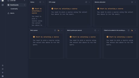 Screenshot of dashboard template