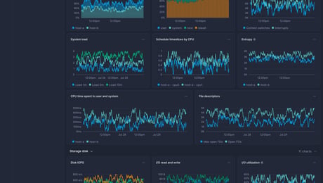 Screenshot of dashboard template