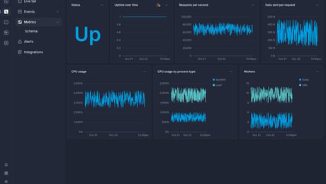 Screenshot of dashboard template