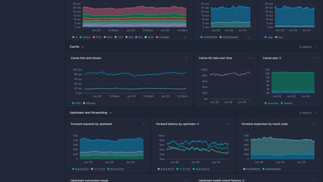 Screenshot of dashboard template