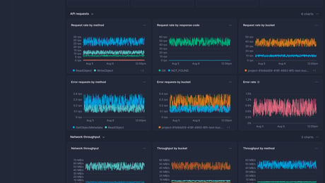 Screenshot of dashboard template