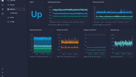 Screenshot of dashboard template