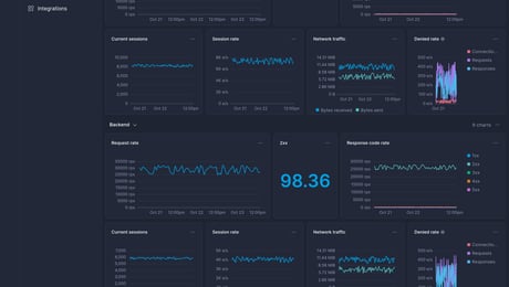 Screenshot of dashboard template