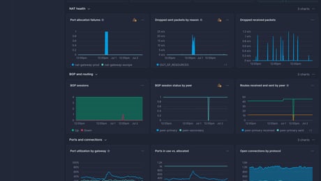 Screenshot of dashboard template