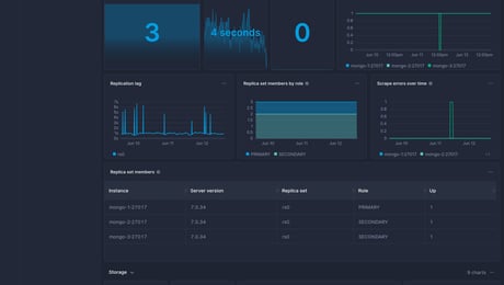 Screenshot of dashboard template