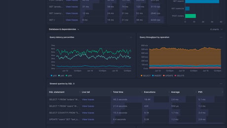 Screenshot of dashboard template