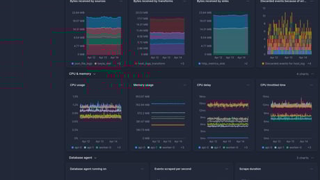 Screenshot of dashboard template