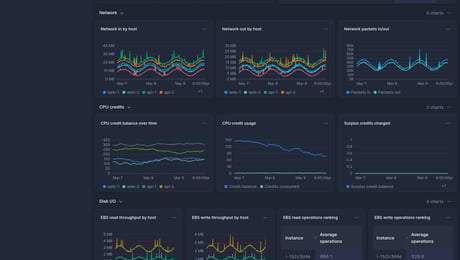 Screenshot of dashboard template