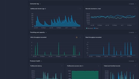 Screenshot of dashboard template