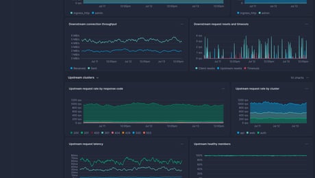 Screenshot of dashboard template