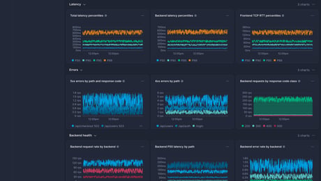 Screenshot of dashboard template