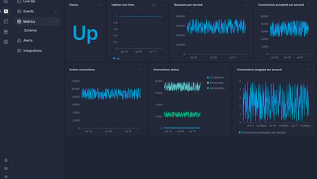 Screenshot of dashboard template