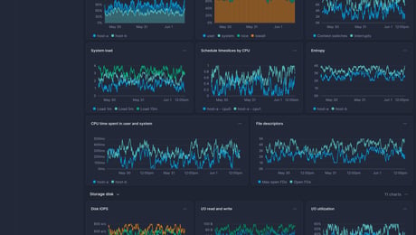 Screenshot of dashboard template