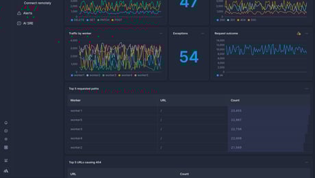 Screenshot of dashboard template