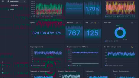 Screenshot of dashboard template