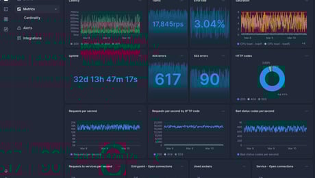 Screenshot of dashboard template