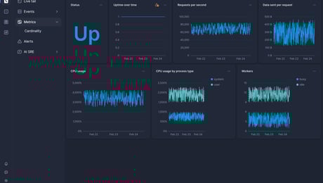Screenshot of dashboard template