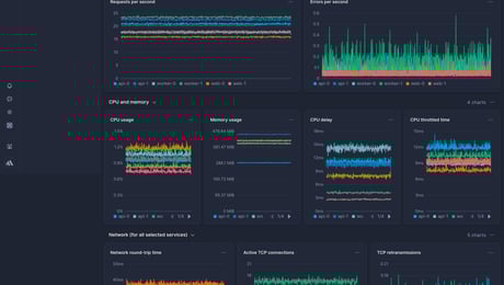 Screenshot of dashboard template