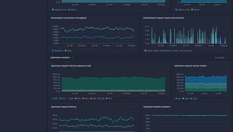 Screenshot of dashboard template