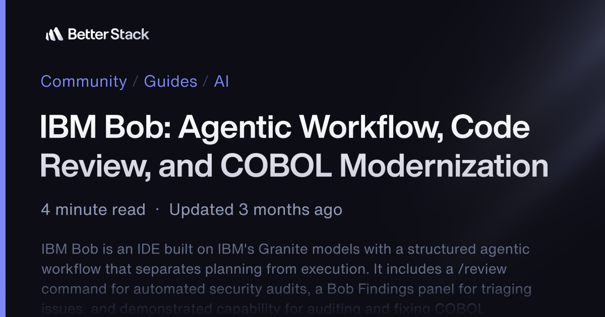 IBM Bob: Agentic Workflow, Code Review, and COBOL Modernization ...