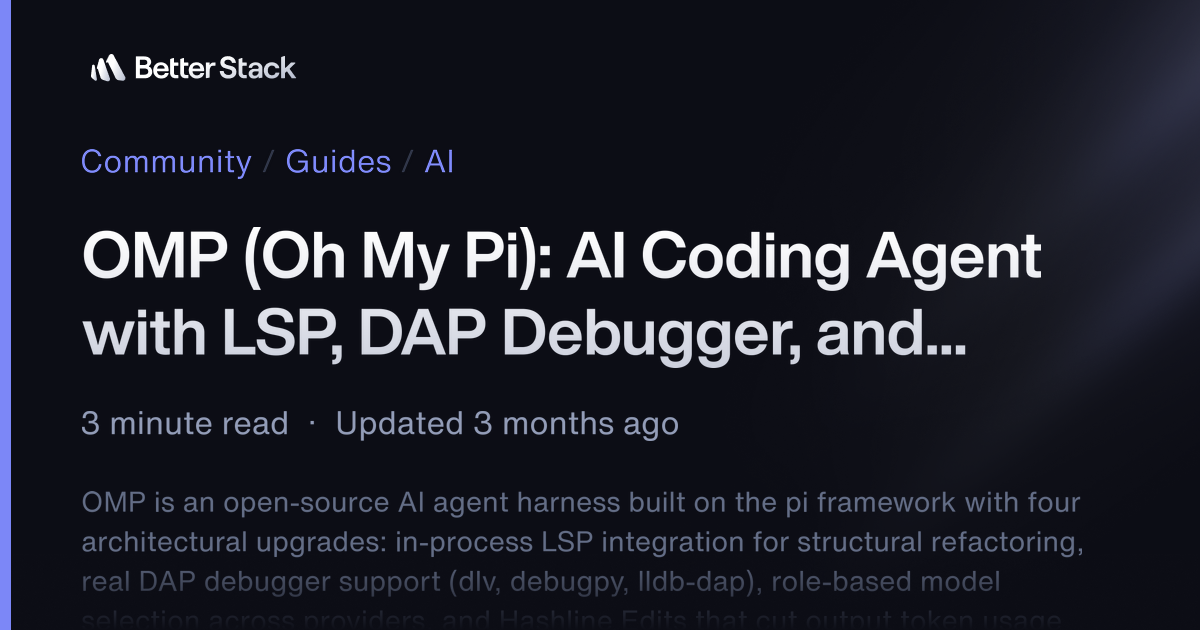 OMP (Oh My Pi): AI Coding Agent with LSP, DAP Debugger, and Hashline ...