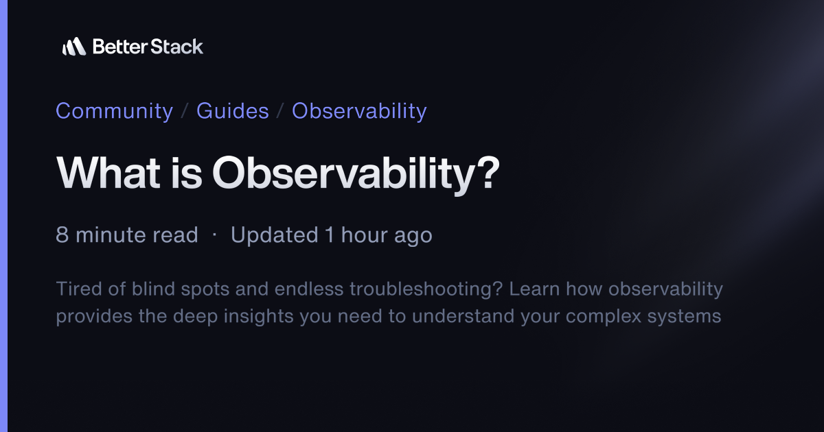 What is Observability? | Better Stack Community